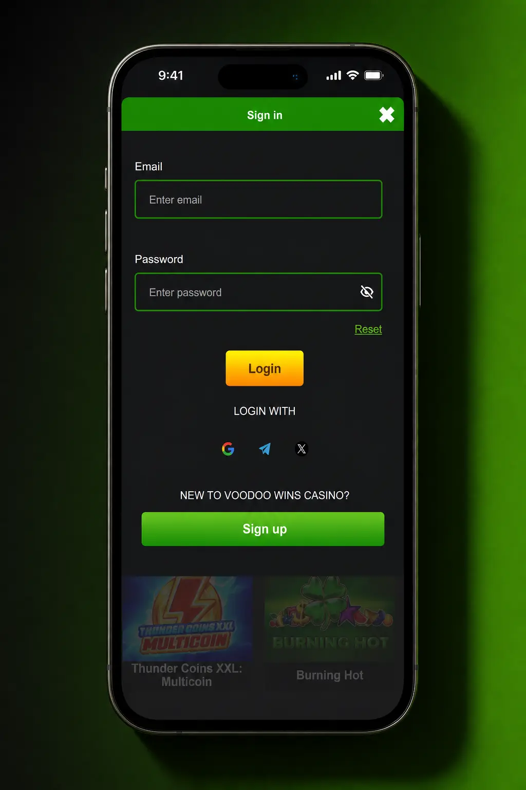 Step-by-step guide showing how to claim the Voodoo wins no deposit bonus during account registration