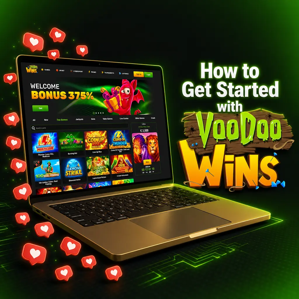 Step-by-step guide to signing up, verifying, depositing, and placing your first bet on Voodoo Wins