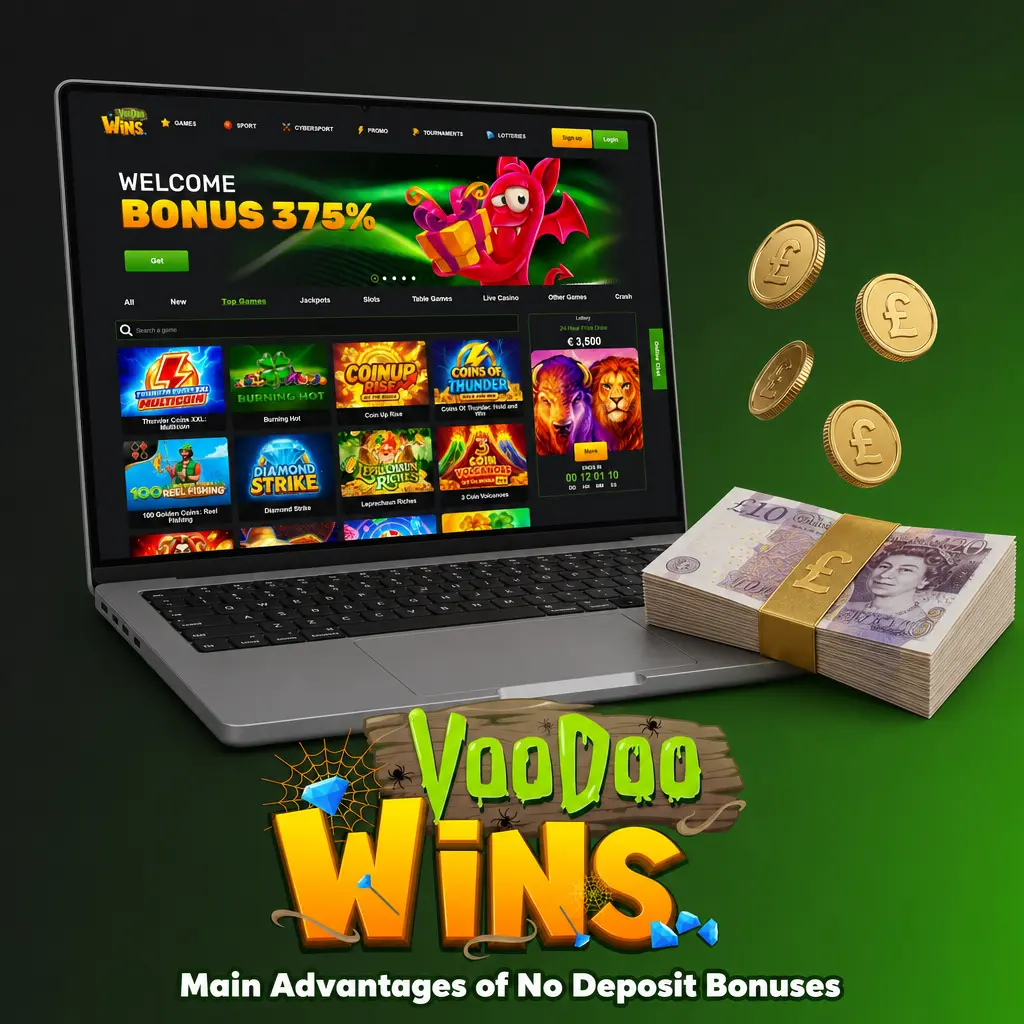 Key benefits of Voodoo Wins no deposit bonuses for UK players: risk-free testing, real payout potential, and strategy building.