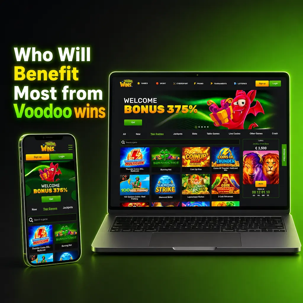 Voodoo wins platform combining sportsbook and casino, offering esports, slots, live tables, and crypto deposits in one account